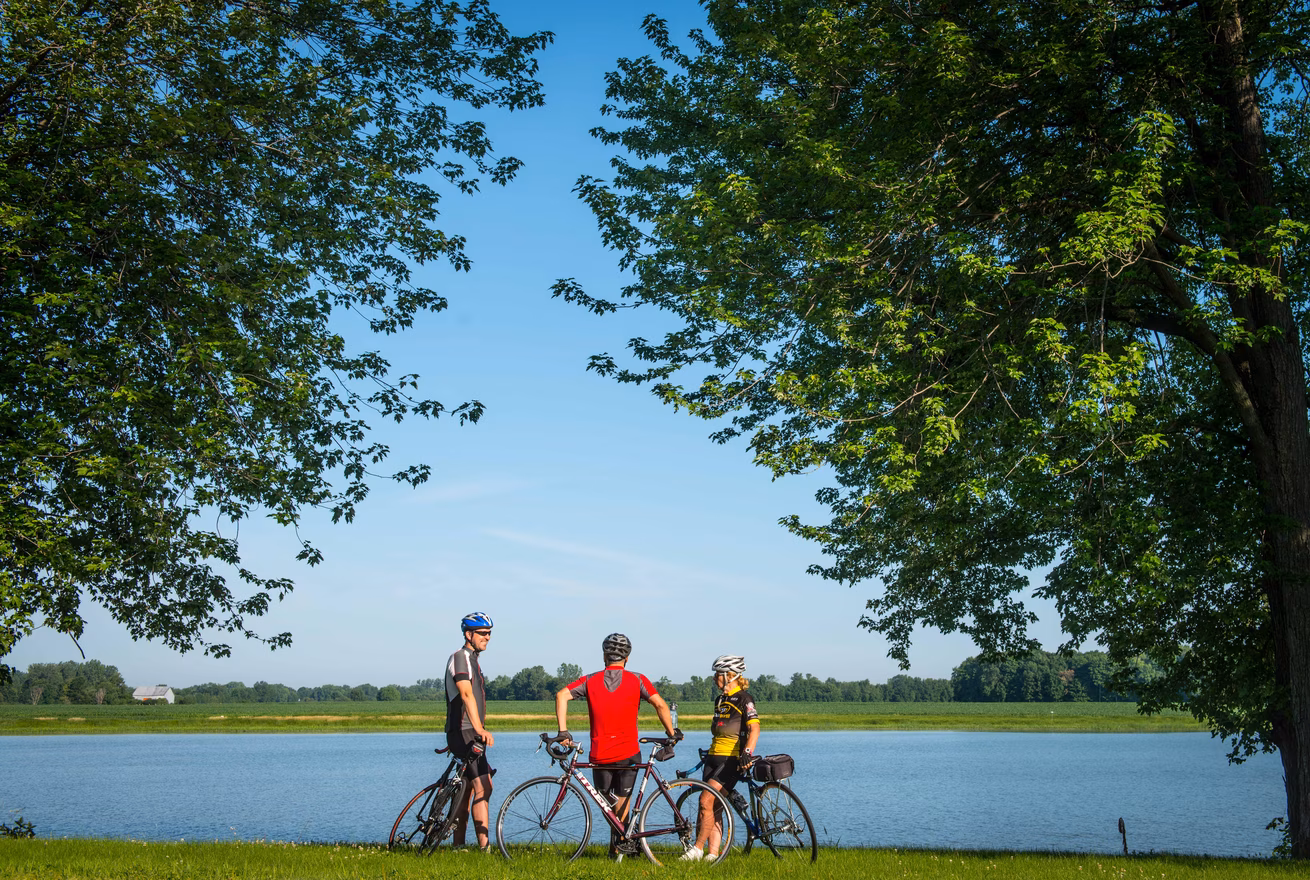 Groupe de cyclistes à Berthierville