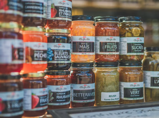Produits en conserve à la boutique Ferme Guy Rivest