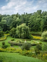 Vue du jardin en bas et de la rivière Mascouche