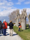 Hommage à René Lévesque, 1988, Robert Roussil. Collection du Musée de Lachine
