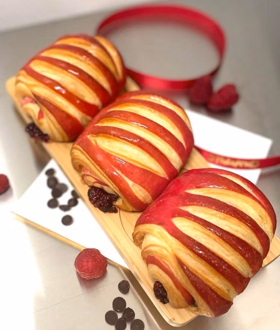 Les 3 Patapoufs - Chocolatine à la framboise