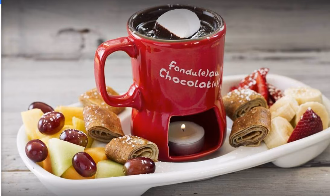 Crêperie Chez Suzette - Fondue au chocolat