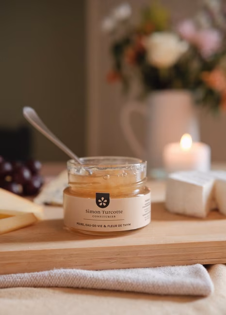 Simon-Turcotte-Confiturier-Confiture-poire-eaudevie-brandy-fleurdethym-accompagnementfromage