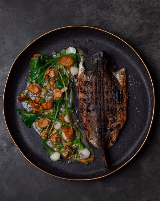 Hoogan et Beaufort - Truite, pétoncle, chanterelle
