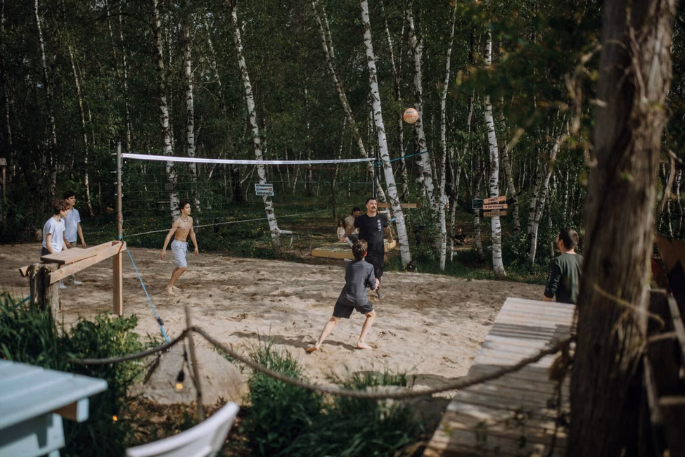 Terrain de volley-ball de plage