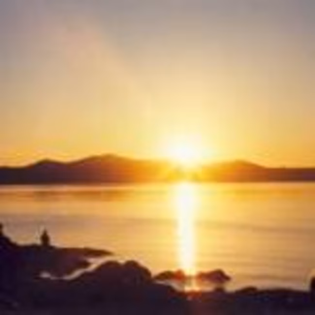 Coucher de soleil sur le fleuve