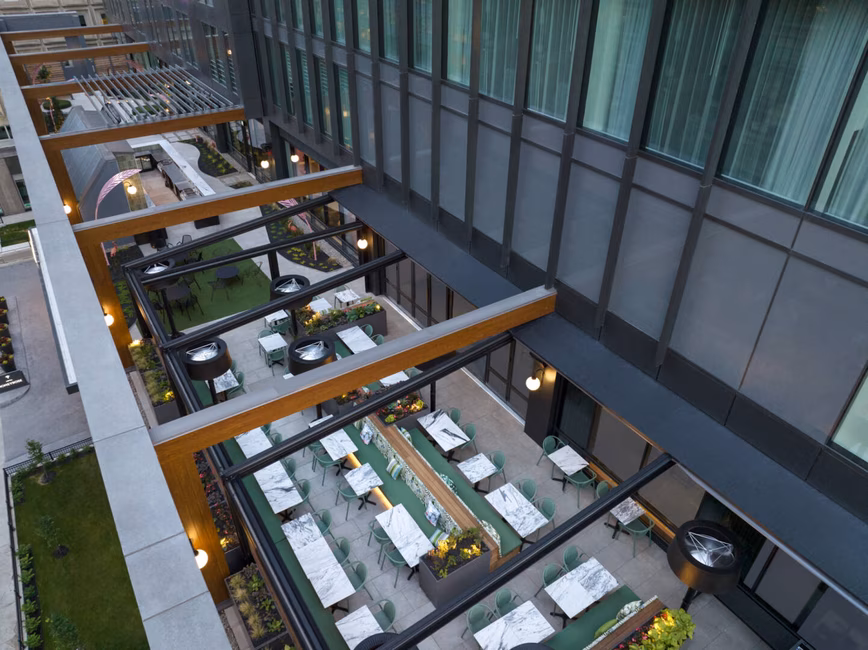 Muze Lounge & Terrasse - Vue aérienne de la terrasse