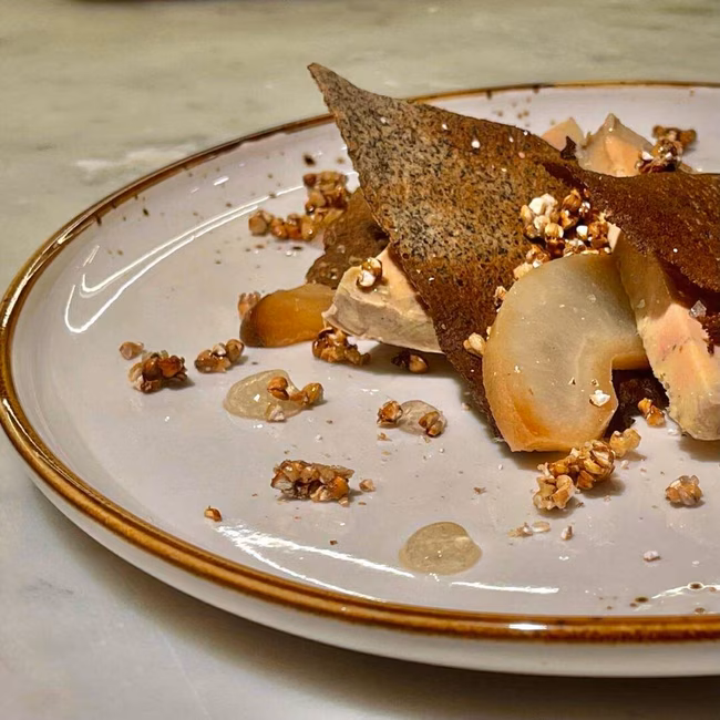 Foie gras, poires et sarrasin