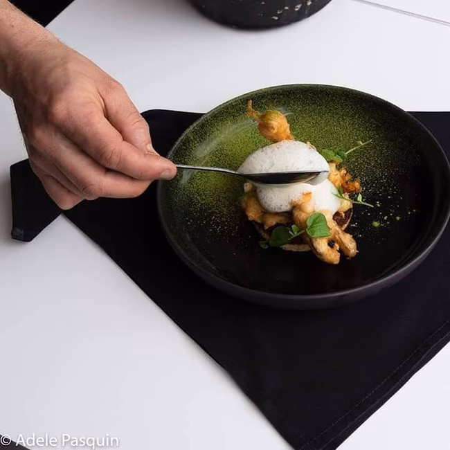 Le Millen - Huître croustillante et gel d'ail citronné