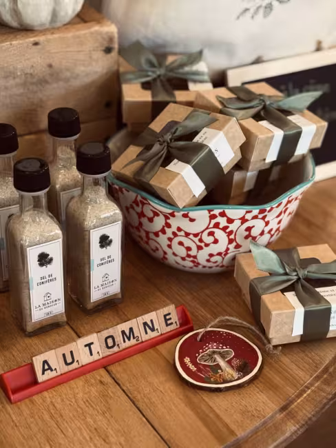 Produits à la boutique café de la maison du bonheur