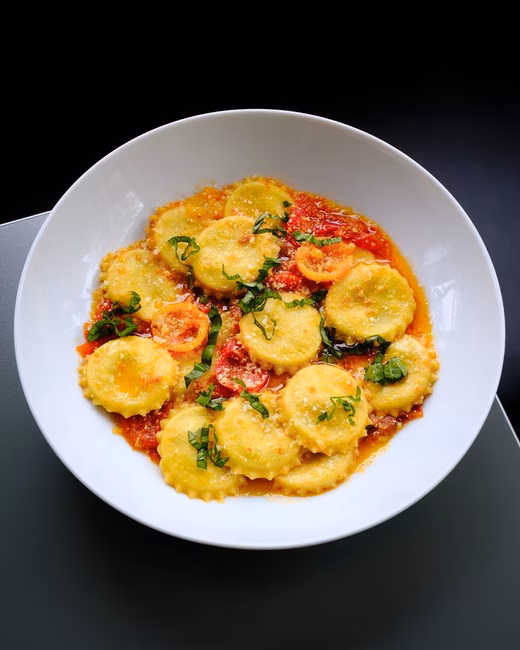 Raviolis aux aubergines